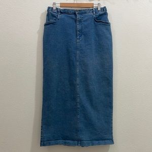 Vintage Denim&Co. Denim Maxi Skirt